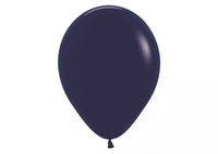 Sempertex navy blue 12-inch latex balloons, pack of 12, ideal for decorating events and celebrations.