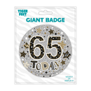 6pk Big Badges Birthday Age 65