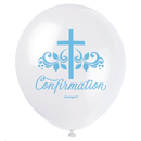 Unique Confirmation Blue 12" Latex Balloons 8pk