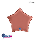 Grabo Foil Balloon Satin Rose Gold Star 18"