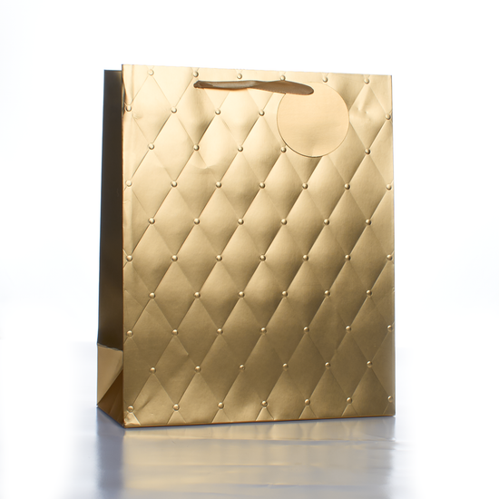 Tulip 6 Pack Gift Bags Gold Foil Embossed Medium