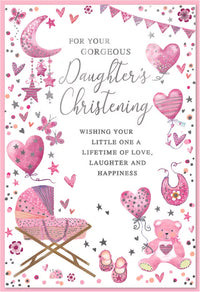 Set of six Simon Elvin Christening cards featuring elegant designs, perfect for celebrating a baby's special day.