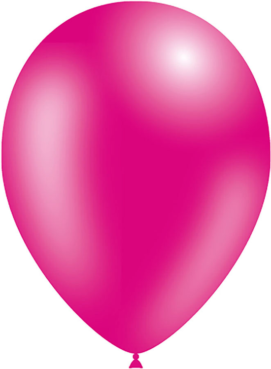 Decotex Pro 50 Pack Latex Balloons Metallic Fuchsia 11"