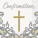 Gold & Silver Confirmation Napkins 16pk