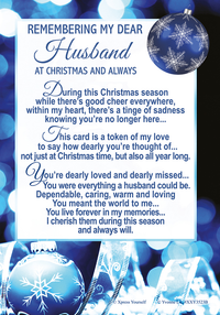 Xpress Yourself 6 Pack Memorial Cards Husband