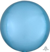 Anagram Pastel Blue 15" Orbz Foil Balloon