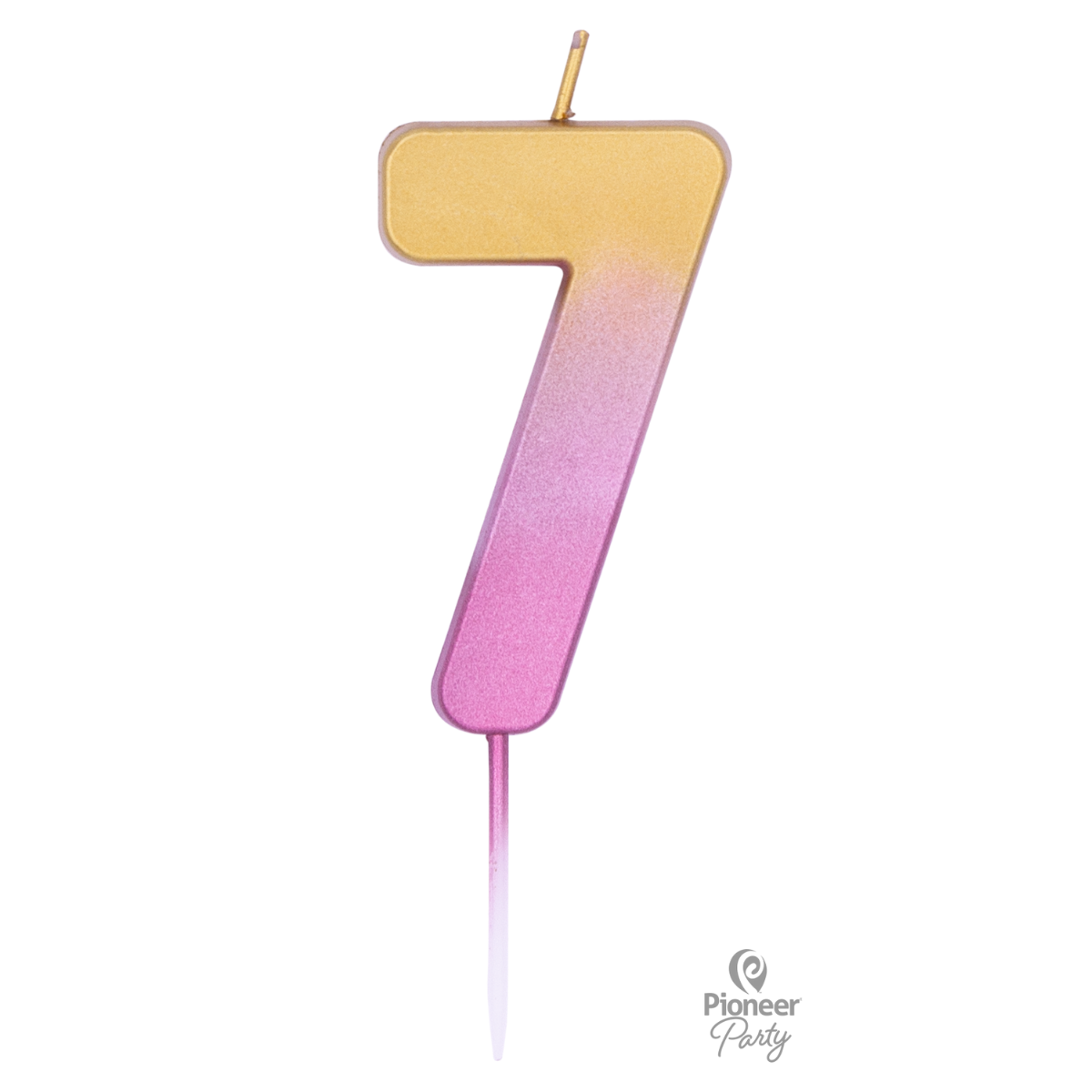 Qualatex Party Candle Number 7 Rose Gold 6.7cm