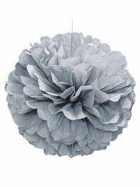 Grey Pom Pom Hanging Decoration