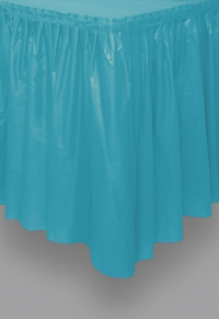 Unique Tableskirt Carribean Teal 14' x 29