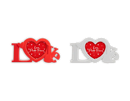 Gem Imports 2 Pack Photo Frame Love Red/White