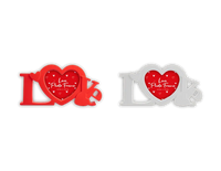 Gem Imports 2 Pack Photo Frame Love Red/White