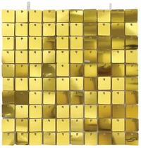 Oaktree Metallic Sequin Wall Panel Light Gold 30cm