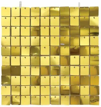 Oaktree Metallic Sequin Wall Panel Light Gold 30cm