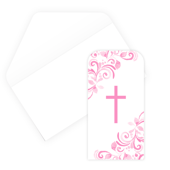 Unique 12 Pack Money Wallet Pink Holy Cross