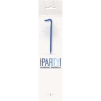 Unique Party Candle Sparkler Number 1 Blue 7