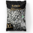 Kalisan 12-inch silver latex balloons, 250-pack, ideal for party decor, showing shiny silver balloons ready for celebration.