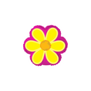 CTI Foil Balloon Daisy Yellow & Pink 9"