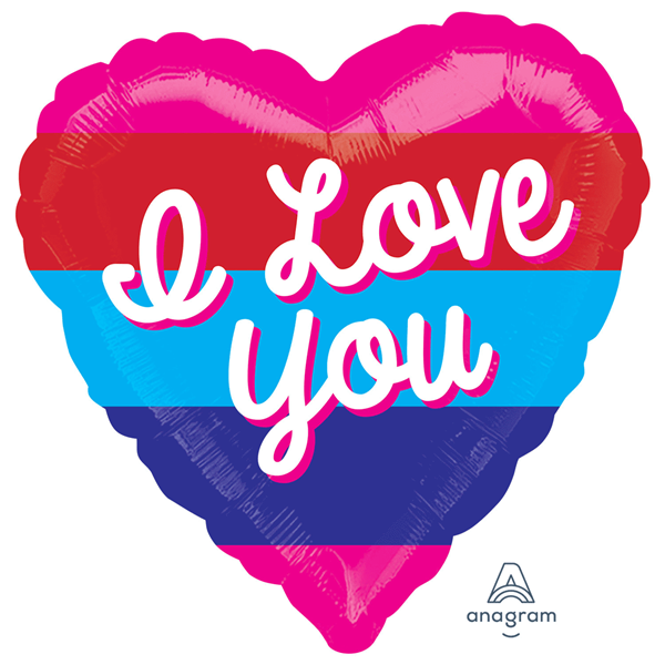 Amscan Love You Stripes 21" Foil Balloon