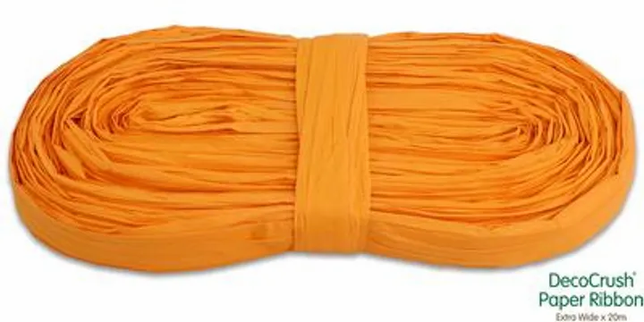 Eleganza Decocrush Paper Ribbon Orange 20m