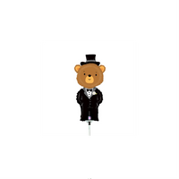 Groom Bear Mini Shape 14" Foil Balloon
