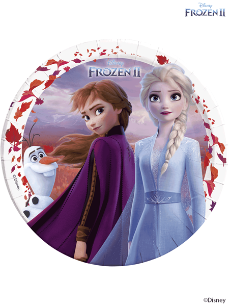 Qualatex 8 Pack Plates Disney Frozen 2 23cm