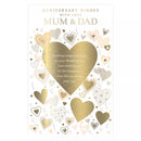 Prelude 6-pack C375 anniversary cards featuring Mum & Dad, elegant floral designs on high-quality greeting cards