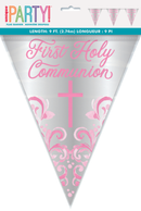 Unique Flag Bunting Pink Communion Holy Cross 9ft