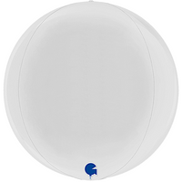Grabo Foil Balloon White Globe 15"