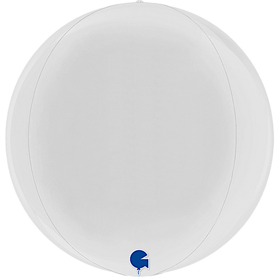 Grabo Foil Balloon White Globe 15"