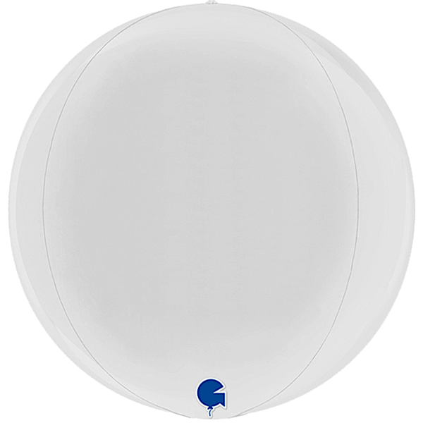 Grabo Foil Balloon White Globe 15"
