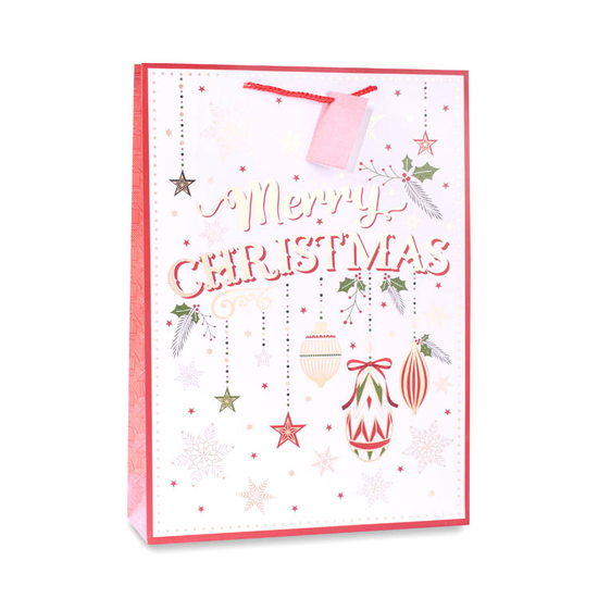 12pk Extra Large Portrait Gift Bags Text