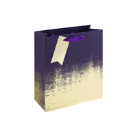 Distressed Purple & Gold Gift Bag Medium 6pk