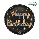 Grabo Birthday Black & Gold 18" Foil Balloon