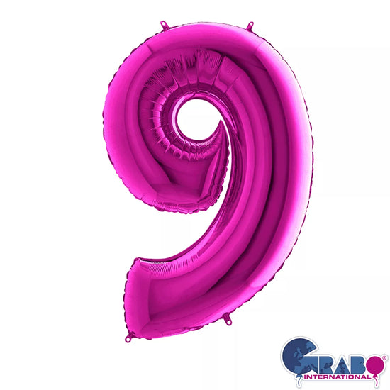 Grabo Foil Balloon Purple 40" Number 9