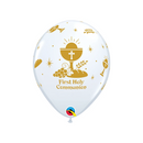 25 Latex Balloon 11" Round First Holy Communion