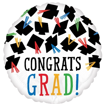 Anagram Foil Balloon Hats Off Grad 17