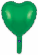 Oaktree 5 Pack Foil Balloon Green Heart 9