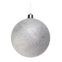 Glitter Shatterproof Bauble Silver 30cm