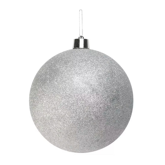 Glitter Shatterproof Bauble Silver 30cm