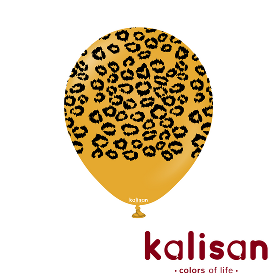 Kalisan Leopard Mustard 12" Latex 25pk