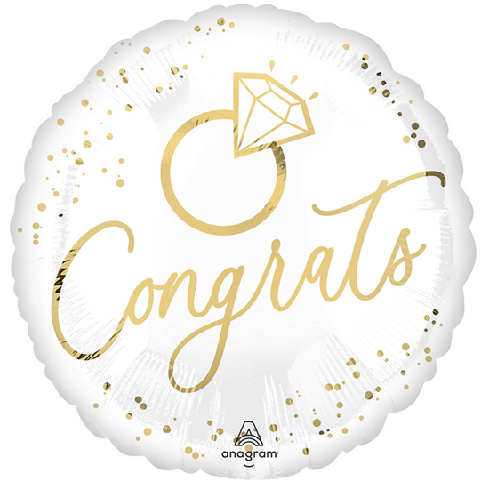 Anagram Congrats Diamond Ring 18" Foil Balloon