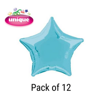 Unique 12 Pack Foil Balloon Pastel Blue Star 20