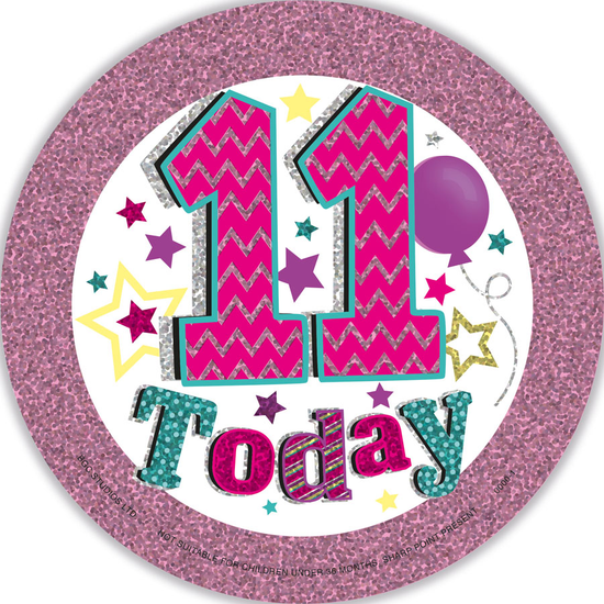 Big Badges Age 11 Female 6pk