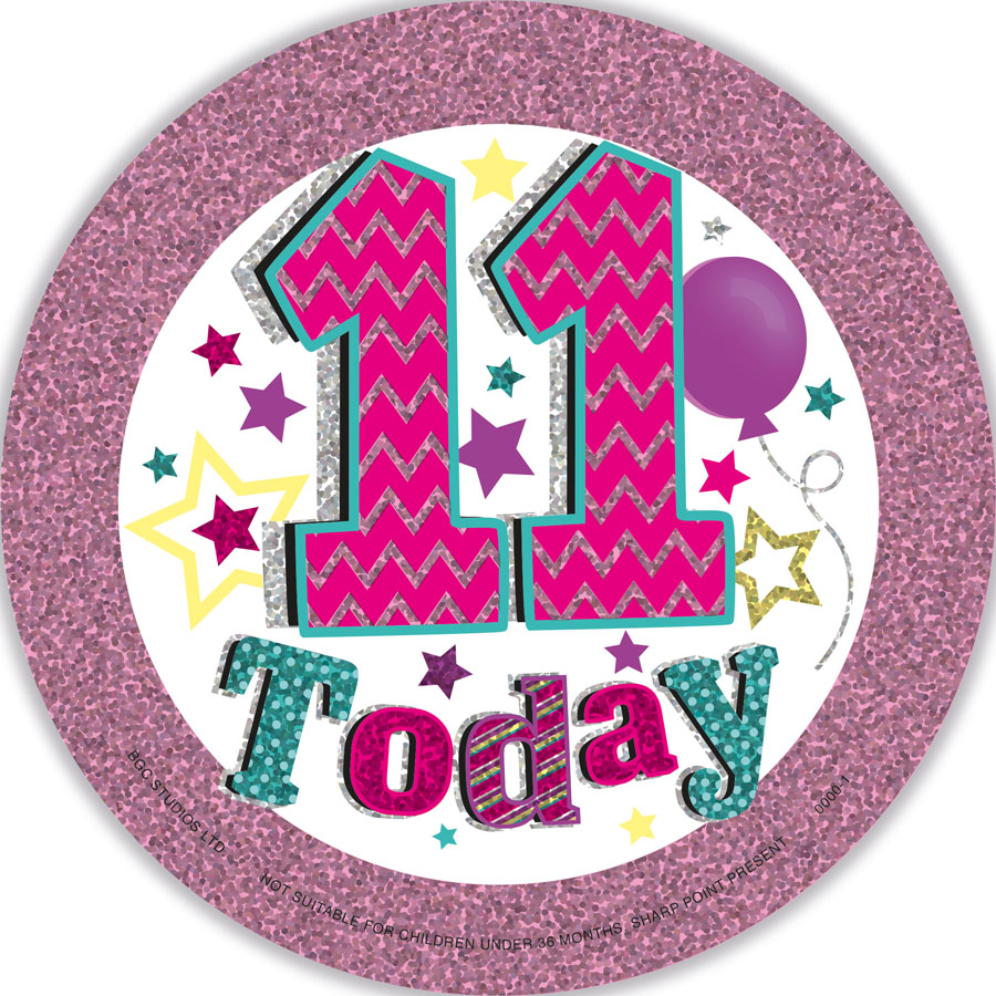 Big Badges Age 11 Female 6pk