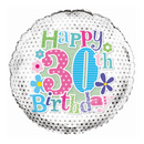 Simon Elvin Age 30 Floral 18" Foil Balloon