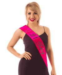 Alandra Satin Sash 21 Today Hot Pink