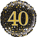 Oaktree Sparkling Fizz Age 40 Black 18" Foil