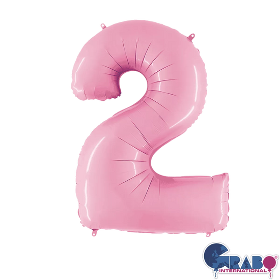 Grabo Foil Balloon Pastel Pink 26" Number 2