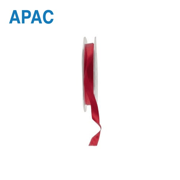 APAC Ribbon Satin Deep Red 10mm x 20M