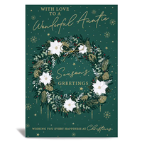 Prelude 6 Pack Cards C50 Christmas Auntie Wreath